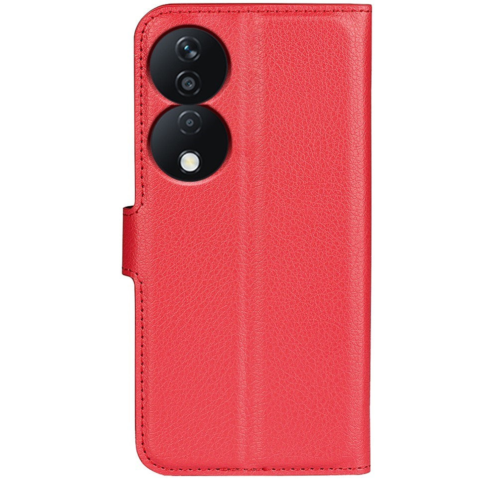 EIDERWOOD Honor X7b / 90 Smart Faux Leather Flip Case with Cardholder & Stand Function - Red