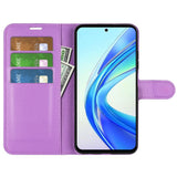 EIDERWOOD Honor X7b / 90 Smart Faux Leather Flip Case with Cardholder & Stand Function - Purple