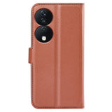 EIDERWOOD Honor X7b / 90 Smart Faux Leather Flip Case with Cardholder & Stand Function - Brown