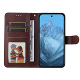 EIDERWOOD Google Pixel 10 / 10 Pro / 9 / 9 Pro Faux Leather Flip Case with Wallet & Strap - Brown