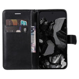 EIDERWOOD Google Pixel 9 Pro XL Leather Flip Case with Wallet and Strap - Black