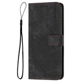 EIDERWOOD Motorola Moto G Play 5G (2024) Leather Flip Case with Wallet and Strap - Black