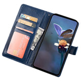 EIDERWOOD Xiaomi 14 Ultra Glossy Leather Phone Wallet Case - Blue