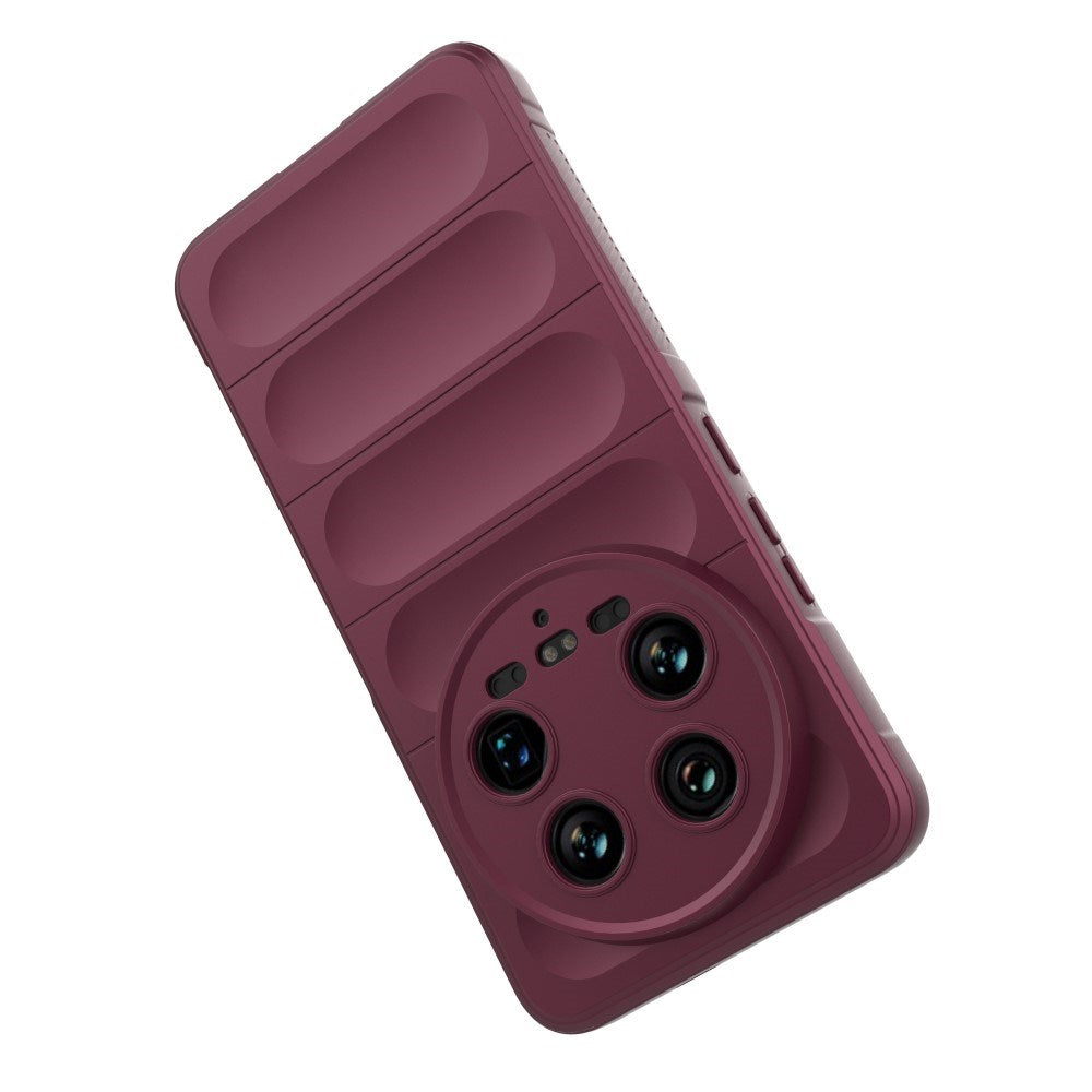 EIDERWOOD Xiaomi 14 Ultra Flexible Plastic Case - Wine Red