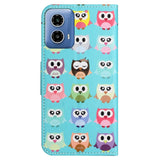 EIDERWOOD Motorola Moto G24 Power Leather Wallet Case w. Print - Owls