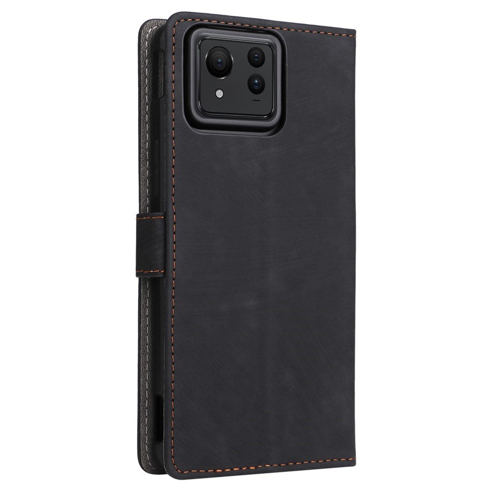 EIDERWOOD Asus Zenfone 11 Ultra Leather Case with Wallet and Strap - Black