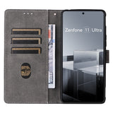 EIDERWOOD Asus Zenfone 11 Ultra Leather Case with Wallet and Strap - Brown