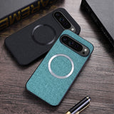 EIDERWOOD Google Pixel 9 Pro XL Plastic Case with Rough Texture - MagSafe Compatible - Dark Green