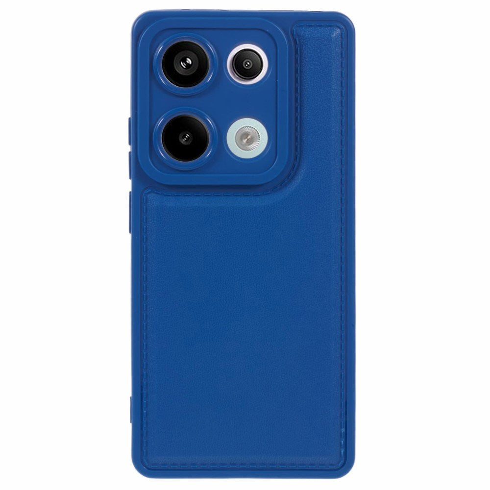 EIDERWOOD Xiaomi Redmi Note 13 Pro (4G) / Poco M6 Pro Flexible Plastic Cover with Leather Cushion - Blue