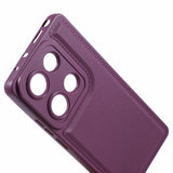 EIDERWOOD Xiaomi Redmi Note 13 Pro (4G) / Poco M6 Pro Flexible Plastic Cover with Leather Cushion - Purple