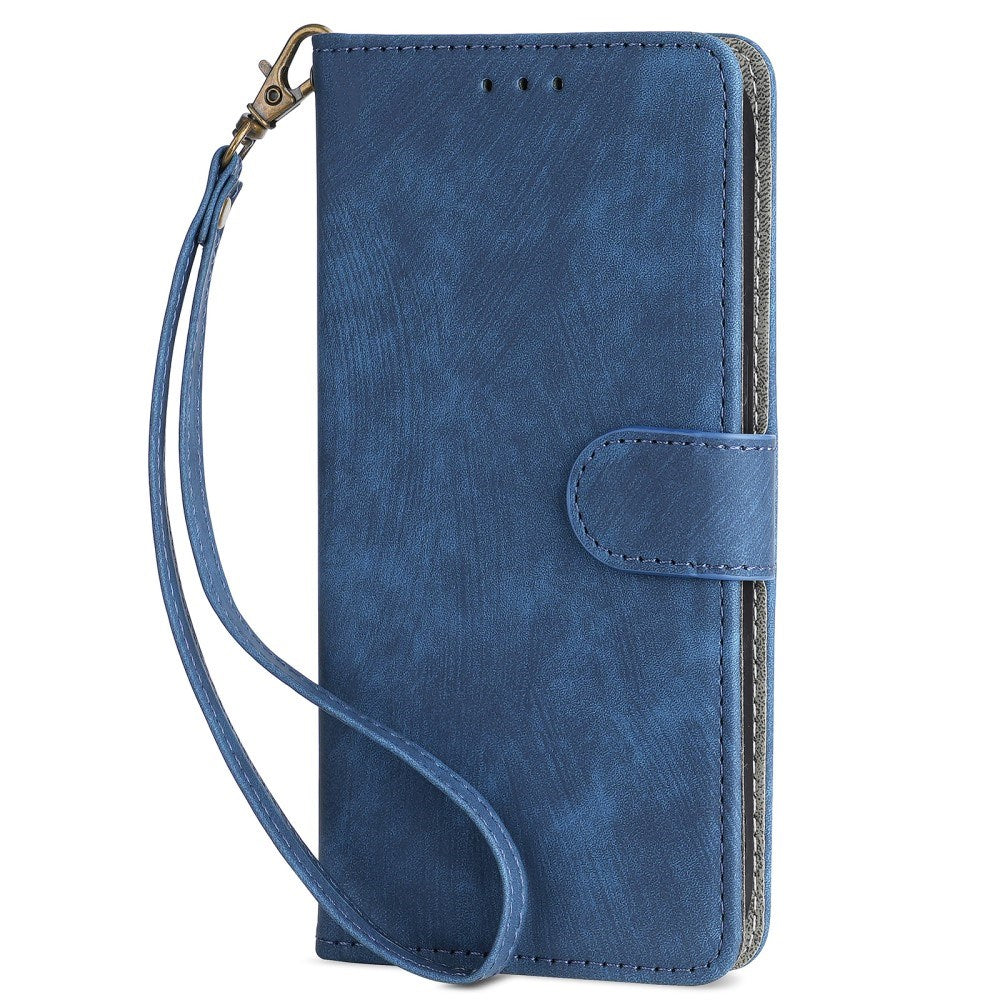 EIDERWOOD Motorola Moto G Stylus 5G (2024) Leather Flip Case with Wallet and Strap - Blue