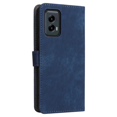 EIDERWOOD Motorola Moto G Stylus 5G (2024) Leather Flip Case with Wallet and Strap - Blue