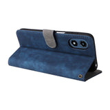 EIDERWOOD Motorola Moto G Play (2024) Leather Flip Case with Wallet and Strap - Blue