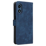 EIDERWOOD Motorola Moto G Play (2024) Leather Flip Case with Wallet and Strap - Blue