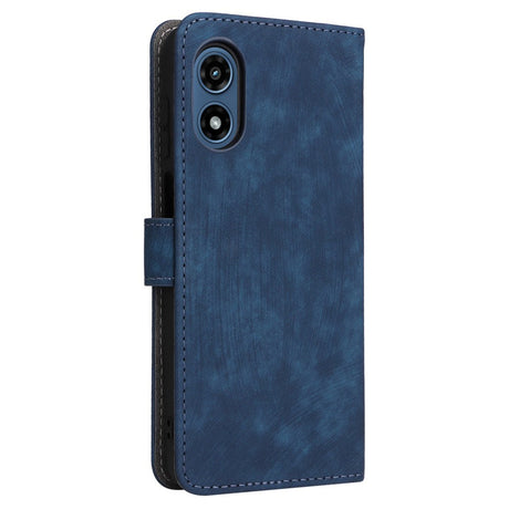 EIDERWOOD Motorola Moto G Play (2024) Leather Flip Case with Wallet and Strap - Blue