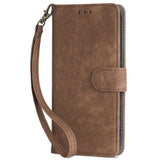 EIDERWOOD Motorola Moto G Play (2024) Leather Flip Case with Wallet and Strap - Brown