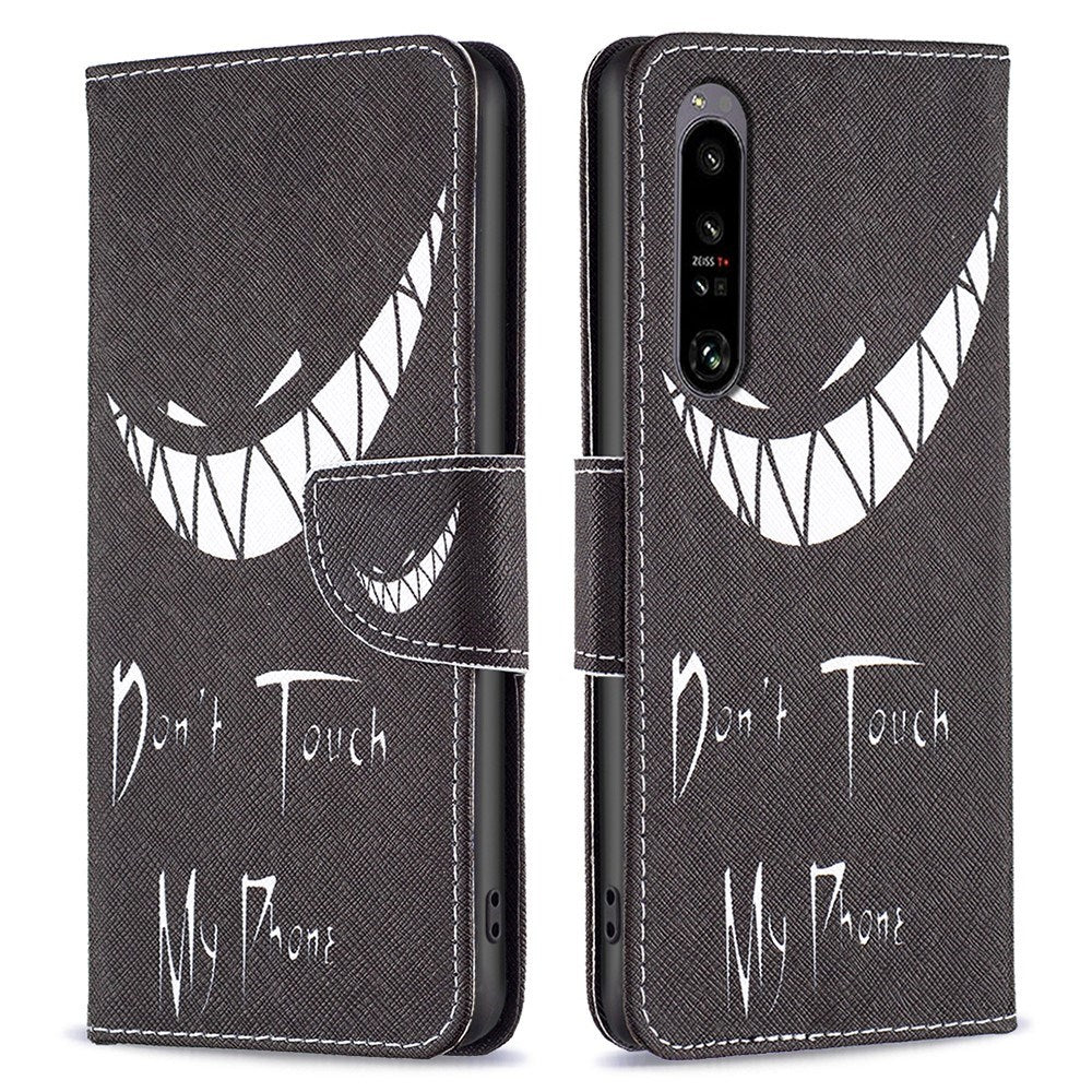 EIDERWOOD Sony Xperia 1 VI Leather Wallet Case & Print - "Don't Touch My Phone"