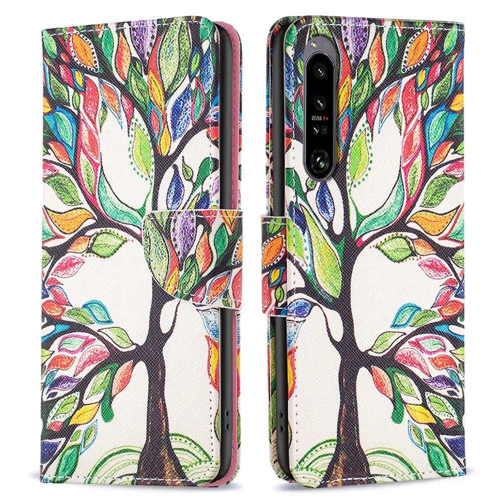 EIDERWOOD Sony Xperia 1 VI Leather Wallet Case & Print - Colorful Tree