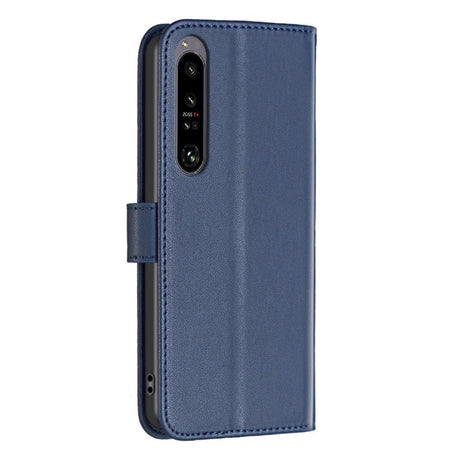 EIDERWOOD Sony Xperia 1 VI Faux Leather Flip Cover with Stand Function & Card Holder - Blue