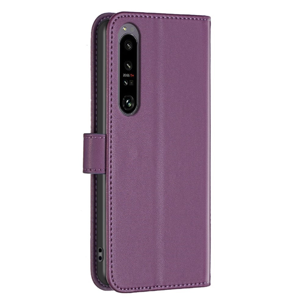 EIDERWOOD Sony Xperia 1 VI Faux Leather Flip Cover with Stand Function & Card Holder - Dark Purple