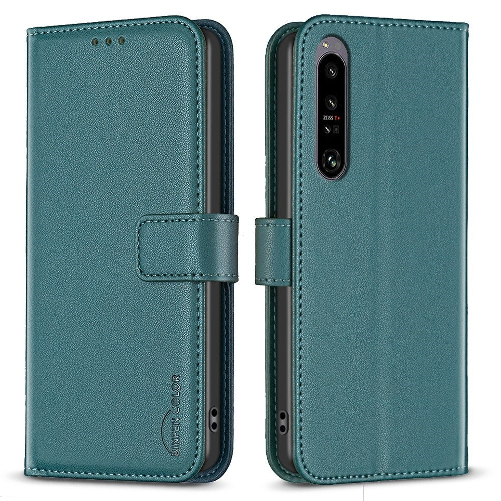 EIDERWOOD Sony Xperia 1 VI Faux Leather Flip Cover with Stand Function & Card Holder - Green