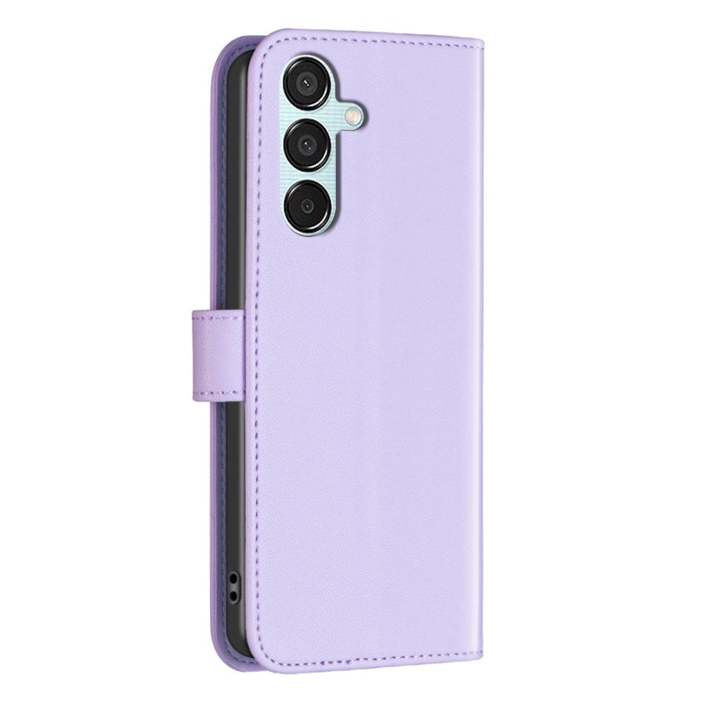 EIDERWOOD Samsung Galaxy M15 (5G) Faux Leather Flip Cover with Stand Function & Card Holder - Lavender