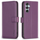 EIDERWOOD Samsung Galaxy M15 (5G) Faux Leather Flip Cover with Stand Function & Card Holder - Dark Purple