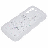 EIDERWOOD Samsung Galaxy S22+ (Plus) Flexible Plastic Wavy Case with Glitter - Transparent / White