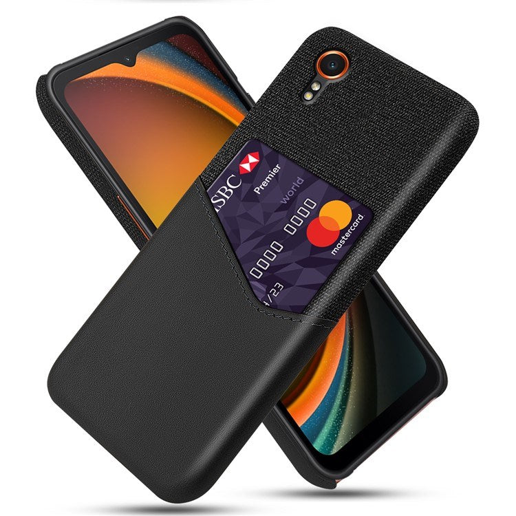 EIDERWOOD Samsung Galaxy Xcover 7 Plastic Back Case with Card Slot - Black