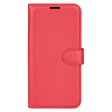 EIDERWOOD Google Pixel 9 Pro XL Litchi Leather Flip Case w. Wallet - Red