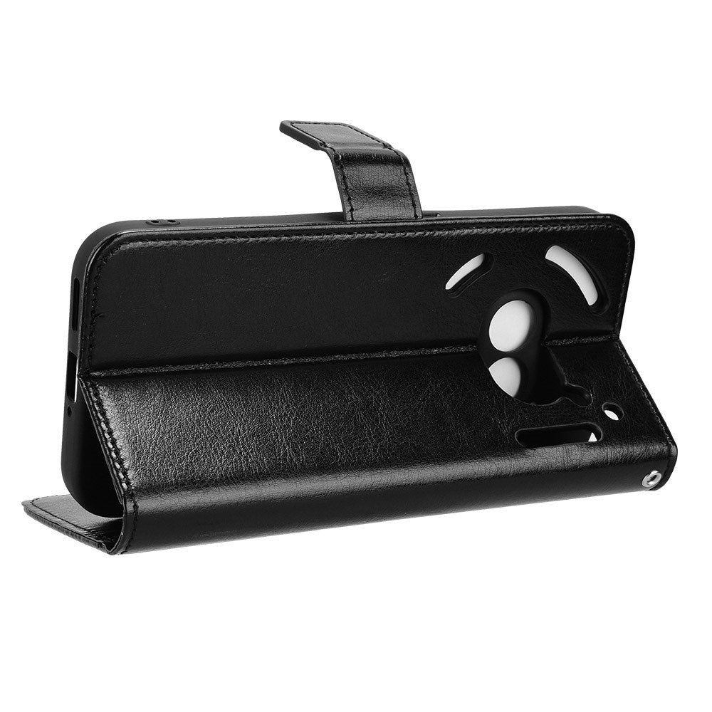 EIDERWOOD Nothing Phone (2a) Leather Flip Case w. Stand & Wallet - Black