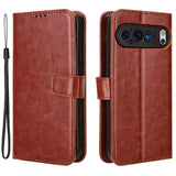 EIDERWOOD Google Pixel 9 Leather Flip Case w. Stand & Wallet - Brown