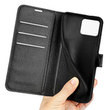 EIDERWOOD Asus Zenfone 11 Ultra PU Litchi Leather Flip Case with Wallet & Stand Function - Black