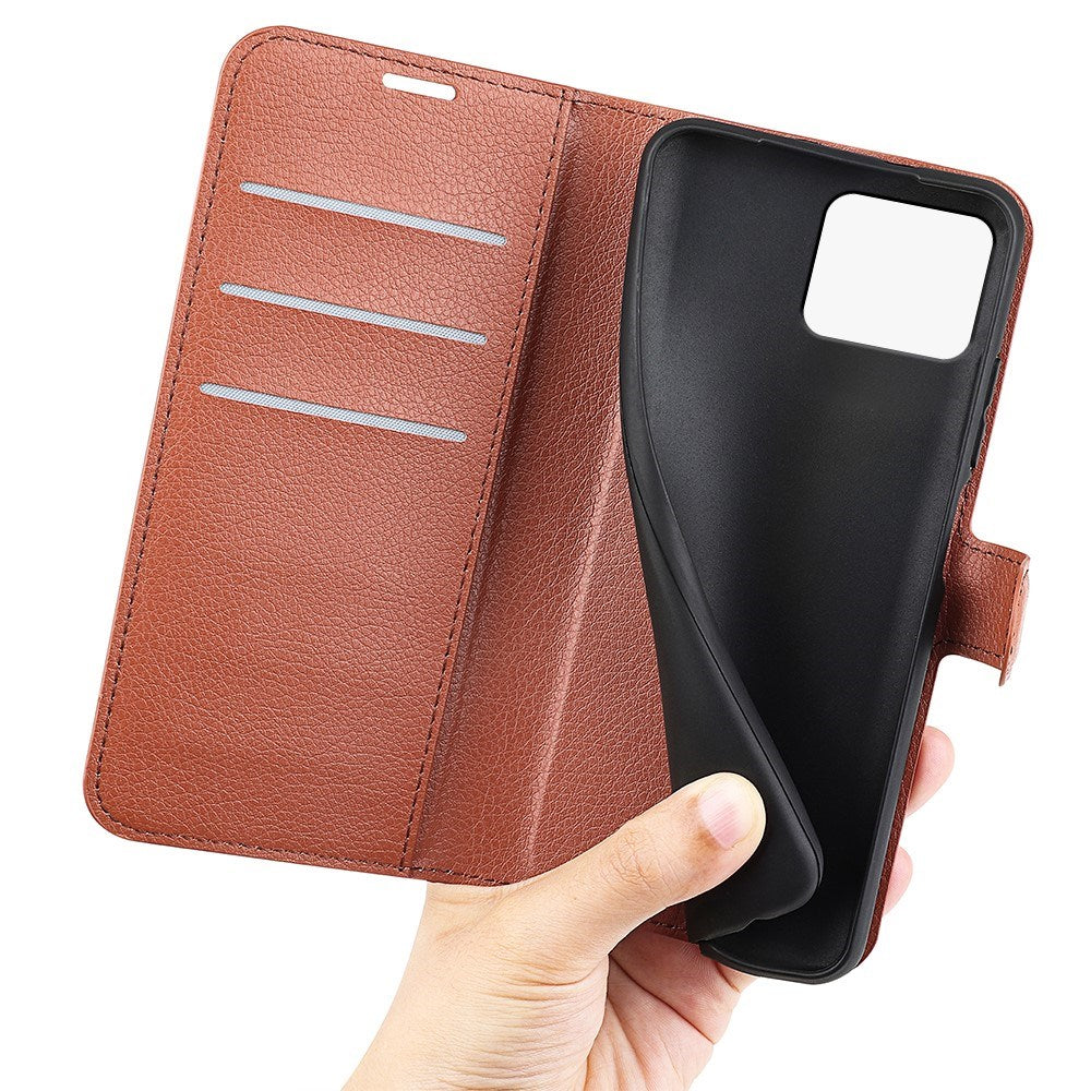 EIDERWOOD Asus Zenfone 11 Ultra PU Litchi Leather Flip Case with Wallet & Stand Function - Brown