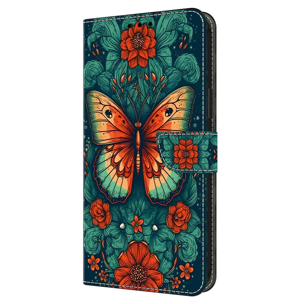 EIDERWOOD Google Pixel 9 Pro XL Leather Case w. Wallet & Kickstand - Butterfly