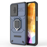 EIDERWOOD Samsung Galaxy M15 (5G) Tough Case w. Magnetic Kickstand & Cam Slider - Blue