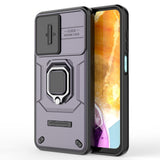 EIDERWOOD Samsung Galaxy M15 (5G) Tough Case w. Magnetic Kickstand & Cam Slider - Purple