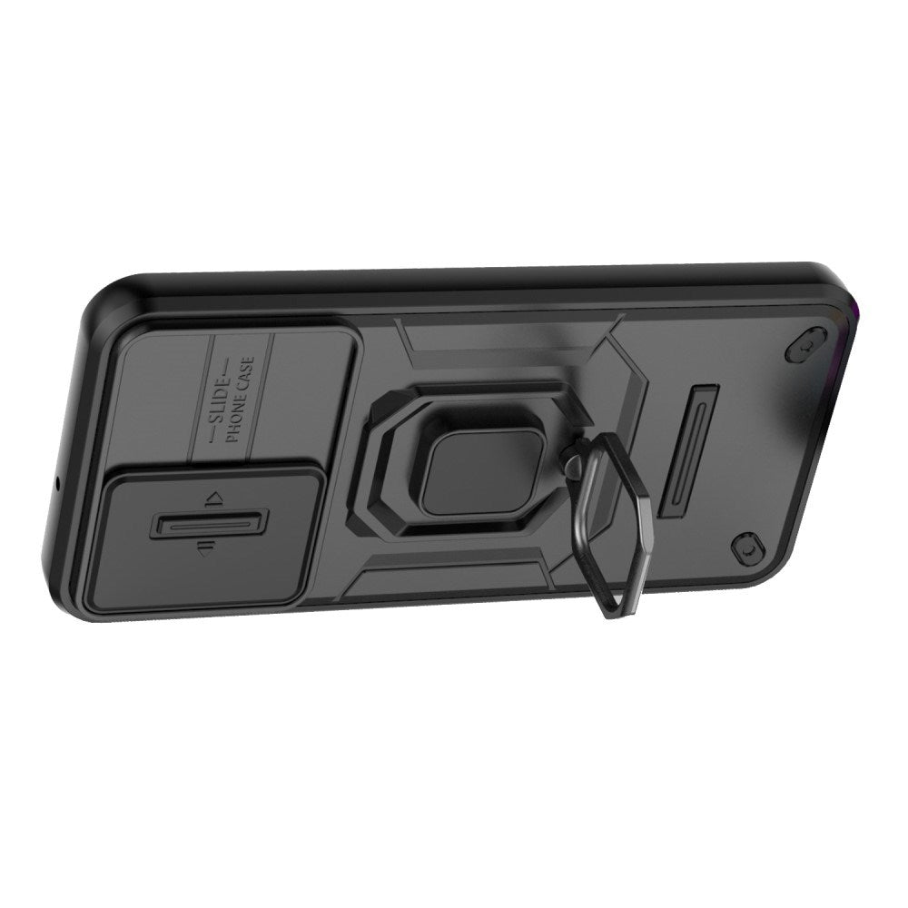 EIDERWOOD Samsung Galaxy M15 (5G) Tough Case w. Magnetic Kickstand & Cam Slider - Black