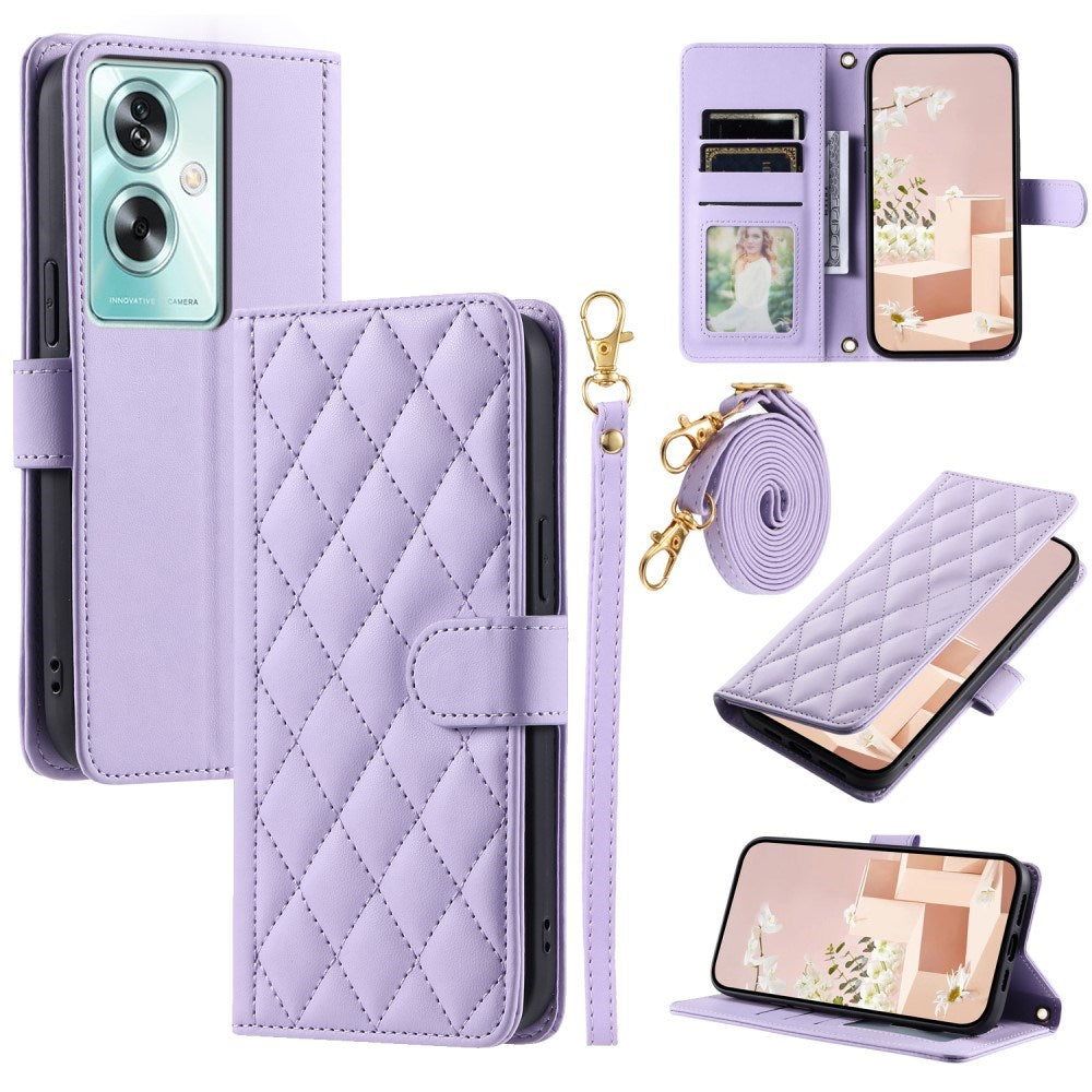 EIDERWOOD OnePlus Nord N30 SE (5G) / Oppo A79 (5G) / A2 (5G) Leather Case w. Strap & Crossbody Bag Function - Purple