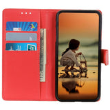 EIDERWOOD Google Pixel 10 / 10 Pro / 9 / 9 Pro Litchi Faux Leather Flip Case w. Wallet - Red