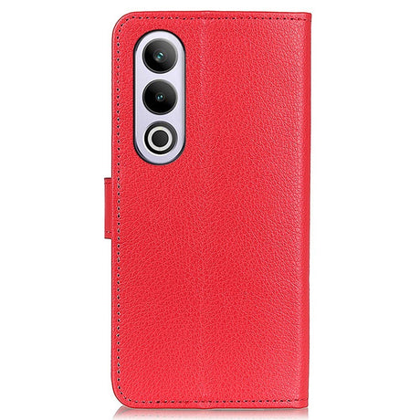 EIDERWOOD OnePlus Nord CE4 (5G) Litchi Leather Wallet Case - Red