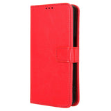 EIDERWOOD TCL 501 Faux Leather Flip Case with Stand & Wallet - Red