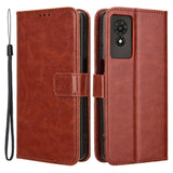 EIDERWOOD TCL 501 Faux Leather Flip Case with Stand & Wallet - Brown