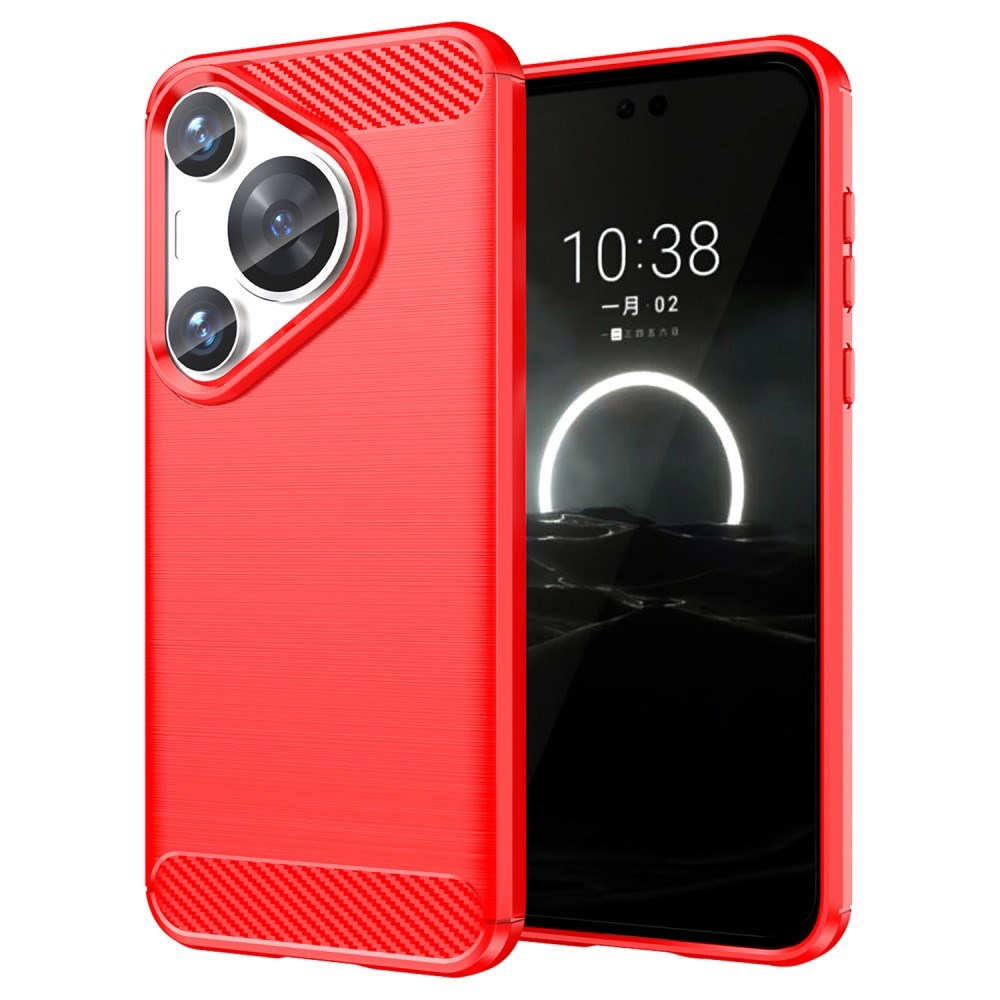 EIDERWOOD Huawei Pura 70 Pro / 70 Pro+ (Plus) Brushed Carbon Case - Red