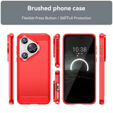 EIDERWOOD Huawei Pura 70 Pro / 70 Pro+ (Plus) Brushed Carbon Case - Red