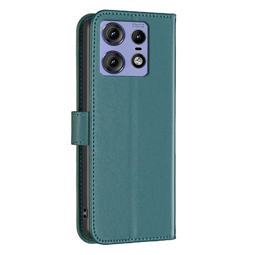 EIDERWOOD Motorola Edge 50 Pro Faux Leather Flip Cover with Stand Function & Card Holder - Green