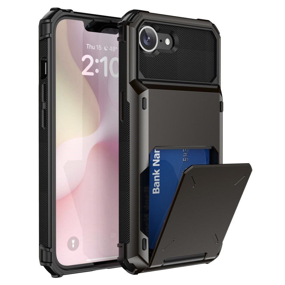 EIDERWOOD iPhone 16e Tough Case with Card Holder - Black