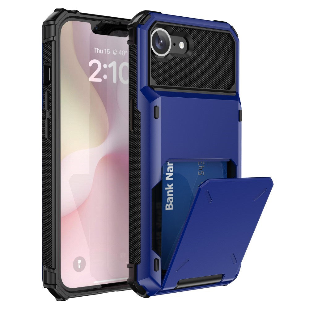 EIDERWOOD iPhone 16e Tough Case with Card Holder - Blue