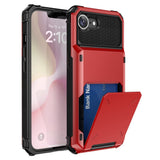 EIDERWOOD iPhone 16e Tough Case with Card Holder - Red