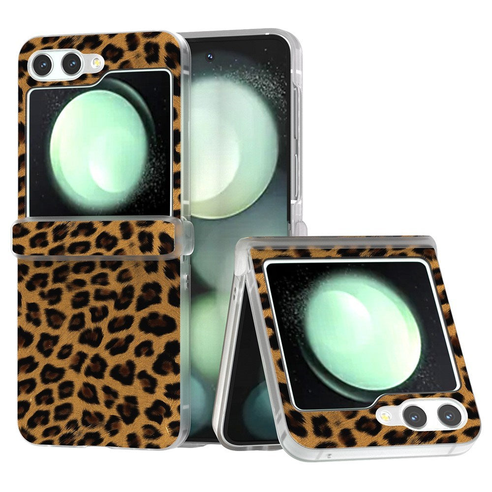 EIDERWOOD Samsung Galaxy Z Flip6 Hard Plastic Cover w. Leopard Print - Brown